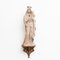Traditional Plaster Virgin Figure with Wooden Altar, 1950s, Image 2