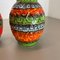 Multi-Color Fat Lava Op Art Pottery Vase attributed to Bay Ceramics, Germany, 1970s, Set of 2 10