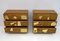 Brutalist Chest of Drawers in Italian Ash and Brass, 1990, Set of 2, Image 3