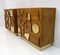 Brutalist Chest of Drawers in Italian Ash and Brass, 1990, Set of 2 8