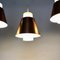 Glass and Copper P100 Pendant Lights by Staff, Set of 3 14