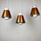 Glass and Copper P100 Pendant Lights by Staff, Set of 3 3