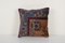 Vintage Blue Oushak Rug Cushion Cover 1