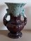 Vase Mid-Century en Céramique Vernie avec Poignées, Allemagne, 1950s 1