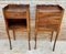 Vintage French Bedside Tables in Walnut and Iron Hardware, 1930, Set of 2, Image 4