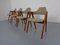 Compass Chairs in Teak by Kai Kristiansen for Sva Mobler, 1960s, Set of 4 3