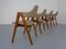 Compass Chairs in Teak by Kai Kristiansen for Sva Mobler, 1960s, Set of 4 4