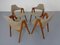 Compass Chairs in Teak by Kai Kristiansen for Sva Mobler, 1960s, Set of 4 8