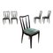Italienische Vintage Stühle aus gebeiztem Buchenholz, 1950er, 6er Set 1