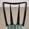Vintage Italian Chairs in Stained Beech Wood, 1950s, Set of 6 3