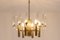 Brass, Chrome and Crystal Chandelier by Gaetano Sciolari, 1970s 2