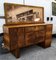 Italian Art Deco Credenza in Walnut with Mirrors 24