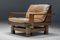 French Wooden Club Chairs with Leather Cushions, 1960s, Set of 2 9
