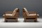 French Wooden Club Chairs with Leather Cushions, 1960s, Set of 2 5