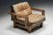 French Wooden Club Chairs with Leather Cushions, 1960s, Set of 2 8