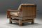 Club chair in legno con cuscini in pelle, Francia, anni '60, set di 2, Immagine 11