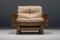 French Wooden Club Chairs with Leather Cushions, 1960s, Set of 2, Image 7
