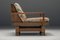 Club chair in legno con cuscini in pelle, Francia, anni '60, set di 2, Immagine 13