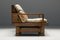 French Wooden 2-Seater with Leather Cushions, 1960s 7