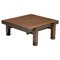 French Square Wooden Coffee Table, 1960s, Image 1