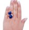 14 Karat Rose and White Gold Ring with Lapislazuli and Diamonds, 1970s 4