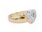 Anello in oro giallo e bianco a 18 carati con diamanti, anni '70, Immagine 2