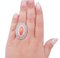 Rose Gold and Silver Ring with Coral and Diamonds, 1960s 4