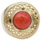 18 Karat Yellow Gold Ring with Coral, 1950s 1