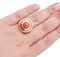 18 Karat Yellow Gold Ring with Coral, 1950s 5