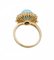 18 Karat Yellow Gold Ring with Turquoise and Diamonds, 1970s 3