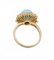 18 Karat Yellow Gold Ring with Turquoise and Diamonds, 1970s, Image 3