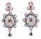 Rose Gold and Silver Earrings with Sapphires and Diamonds, 1980s, Set of 2 3