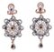 Rose Gold and Silver Earrings with Sapphires and Diamonds, 1980s, Set of 2, Image 3