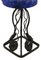 French Art Deco Wrought Iron Lamps with Glass Shades, Set of 2 5