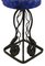 French Art Deco Wrought Iron Lamps with Glass Shades, Set of 2, Image 5