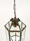 Lámpara colgante italiana de latón y vidrio biselado, años 50, Imagen 9