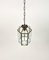 Lámpara colgante italiana de latón y vidrio biselado, años 50, Imagen 8