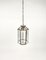 Lámpara colgante italiana de latón y vidrio biselado, años 50, Imagen 7