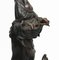 Viktorianische Bronze Farm Girl und Gänse Chick Statue 11