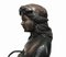 Viktorianische Bronze Farm Girl und Gänse Chick Statue 7