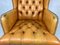 Vintage Leather Wingback Chair, 1960s, Image 4