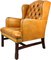 Vintage Leather Wingback Chair, 1960s, Image 1