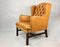 Vintage Leather Wingback Chair, 1960s, Image 10