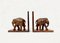 Palisander Buchstütze mit Elefant, 2 . Set 8