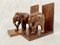 Palisander Buchstütze mit Elefant, 2 . Set 10