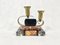 French Art Deco Brass and Marble Candleholder, 1920s, Image 3