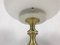 Mid-Century Milk Glass and Brass Table Lamp from Napako, 1960s, Image 4