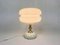 Mid-Century Milk Glass and Brass Table Lamp from Napako, 1960s, Image 7