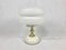 Mid-Century Milk Glass and Brass Table Lamp from Napako, 1960s, Image 1