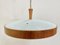 Space Age UFO Wooden Pendant Lamp, 1960s 6